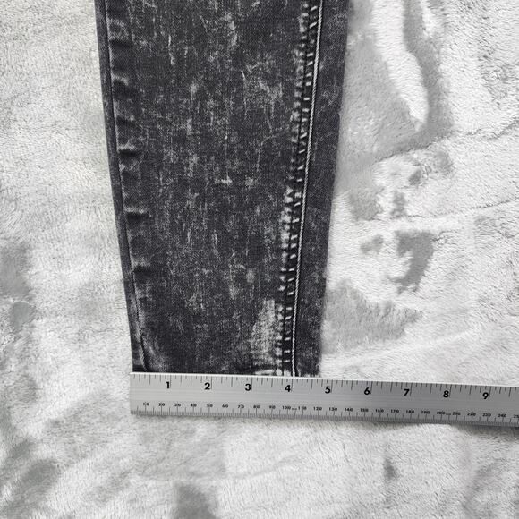 Angel Kiss Jeans Womens 7/28 Black Acid Wash Ankle Skinny Mid Rise Stretch Denim - Picture 12 of 13